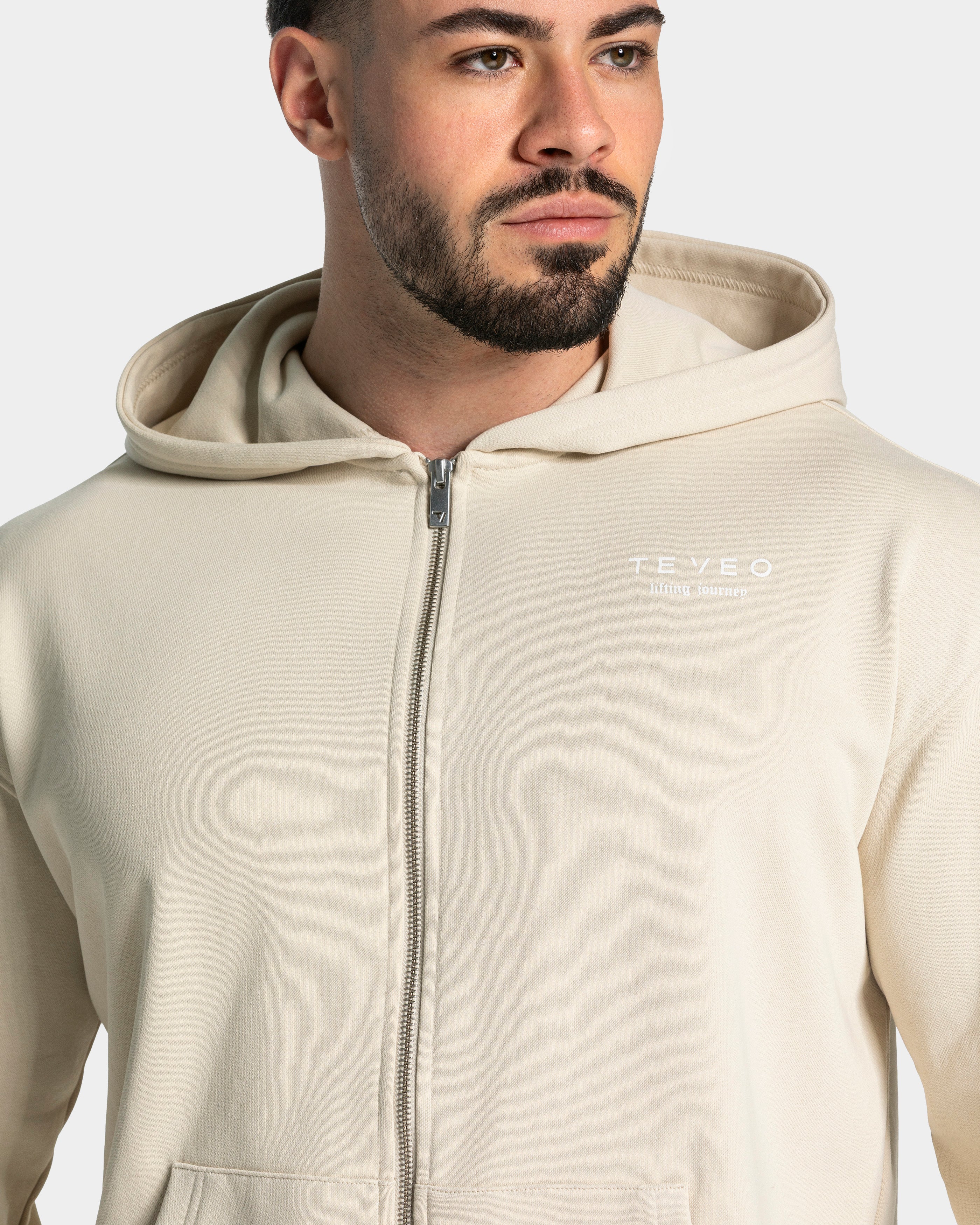 Lifting Journey Zip Hoodie "Cream"