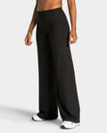 Mellow Fold Over Straight Leg Pants Regular "Schwarz"