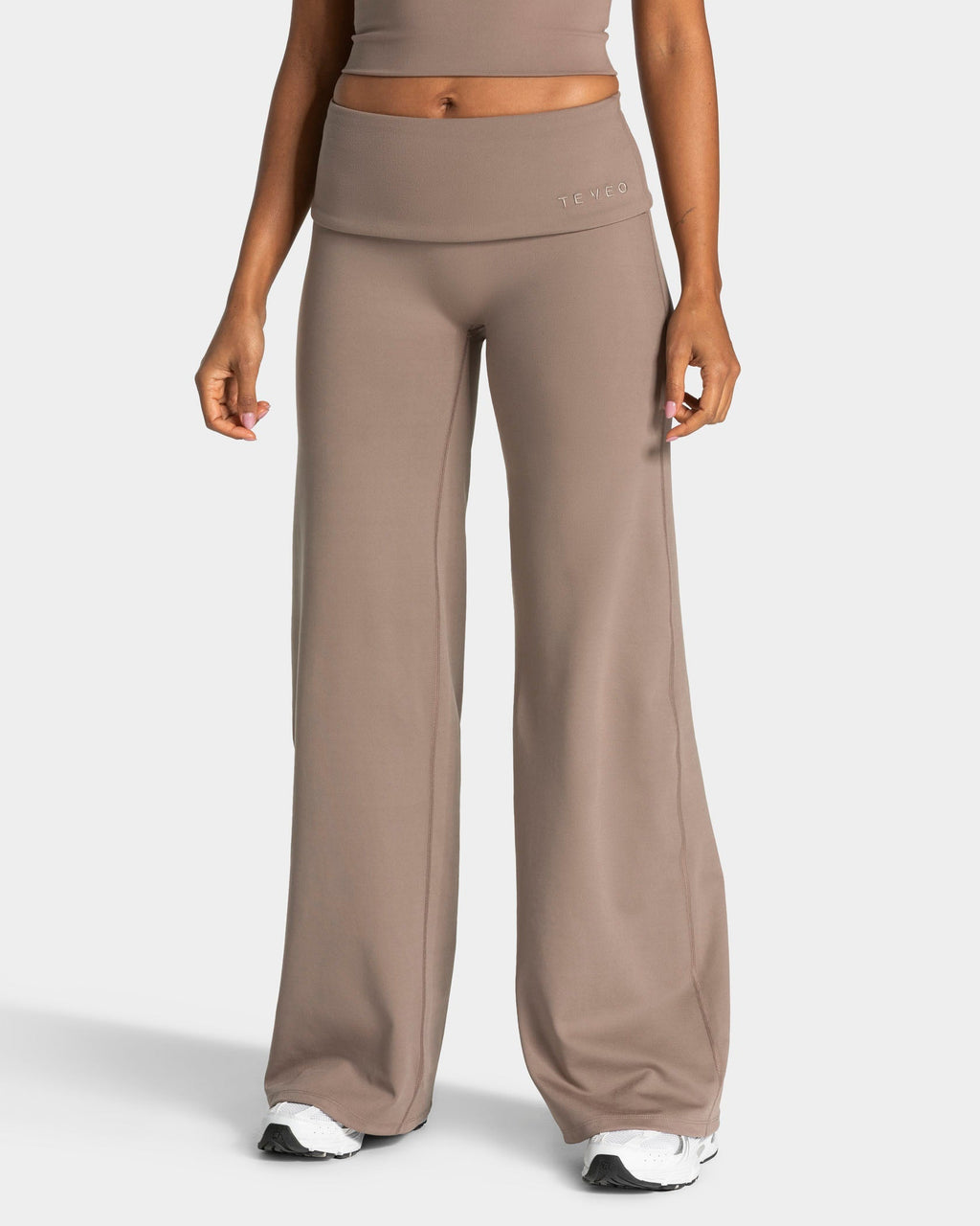 Mellow Fold Over Straight Leg Pants Regular "Mokka"
