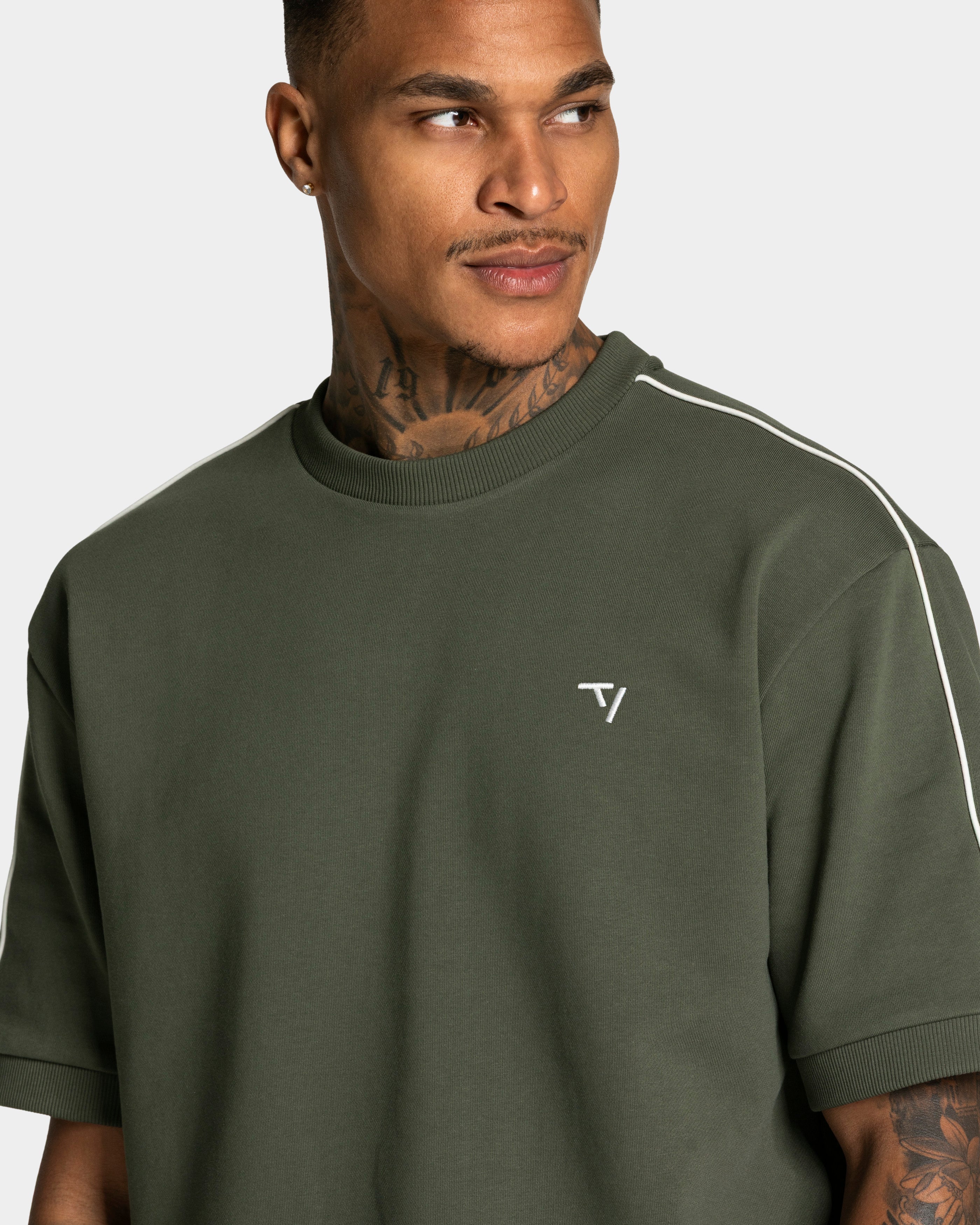 Contrastline Oversized T-Shirt "Khaki"