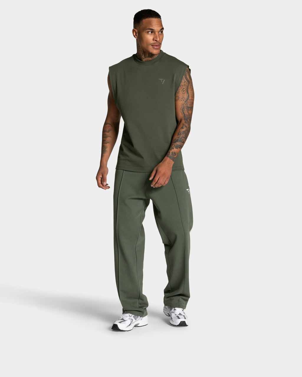 Contrastline Oversized Tank "Khaki"