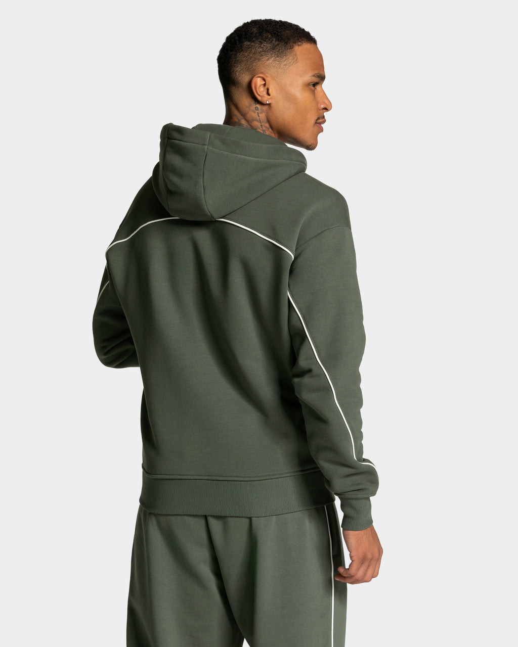 Contrastline Zip Jacke "Khaki"