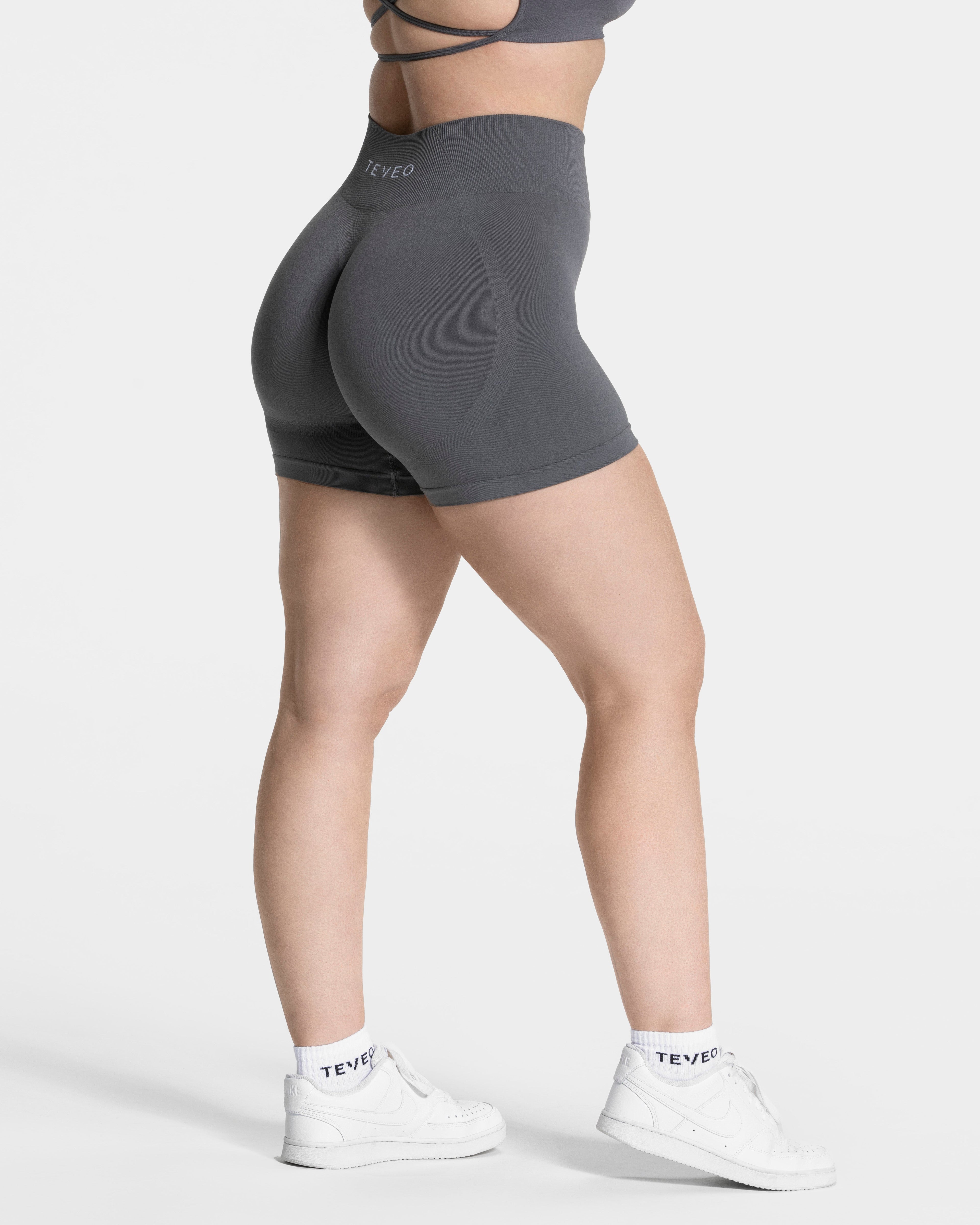 Pure Covert Scrunch Shorts  "Graphit"
