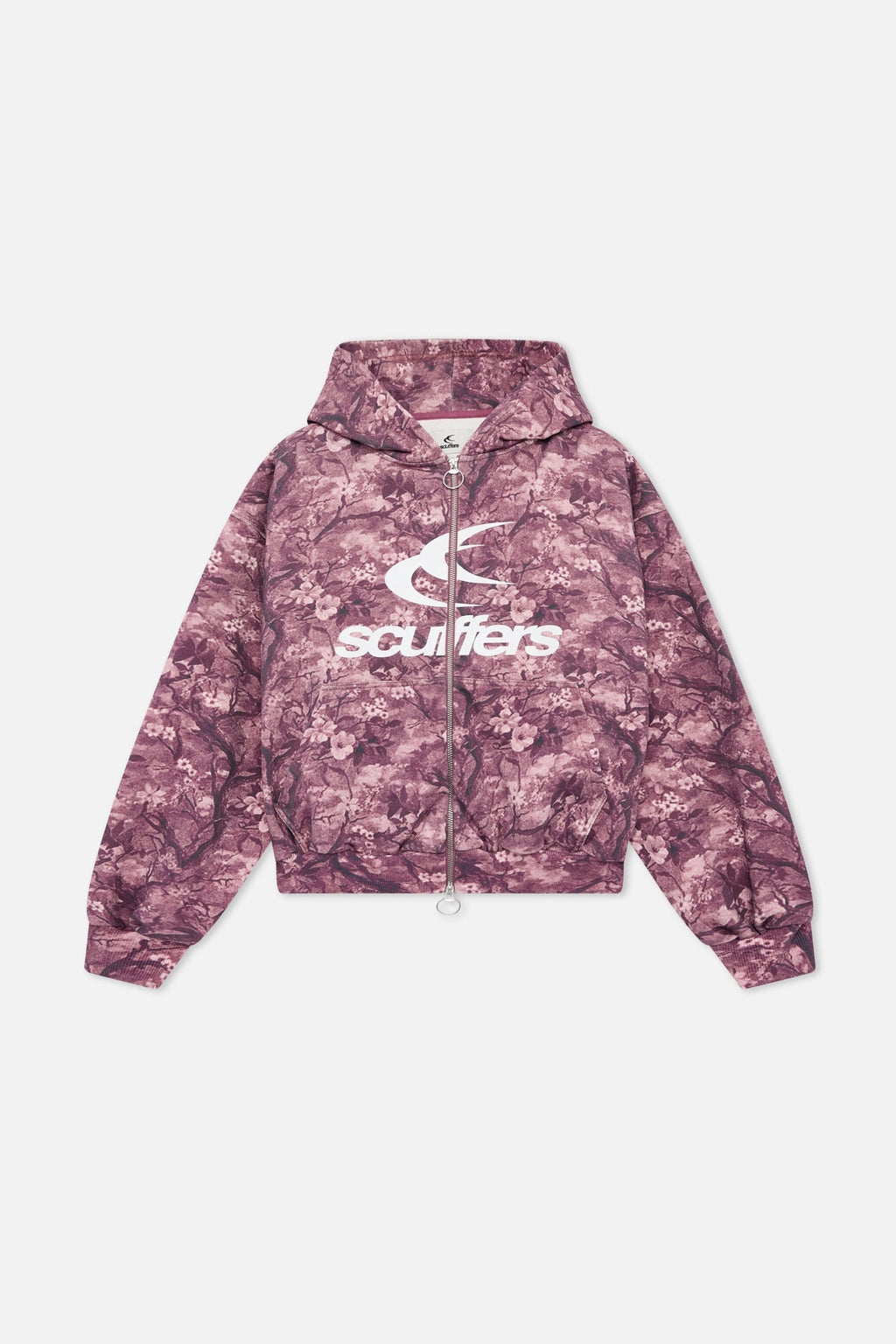 Real Flower Burgundy Zipper