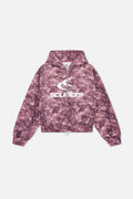 Real Flower Burgundy Zipper