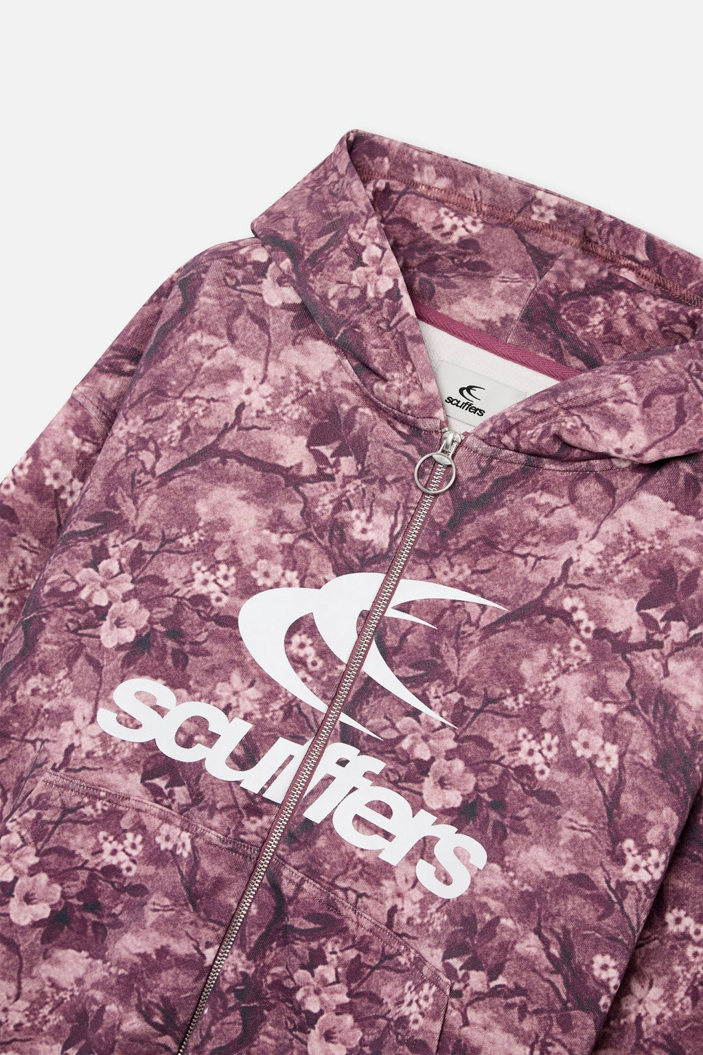 Real Flower Burgundy Zipper