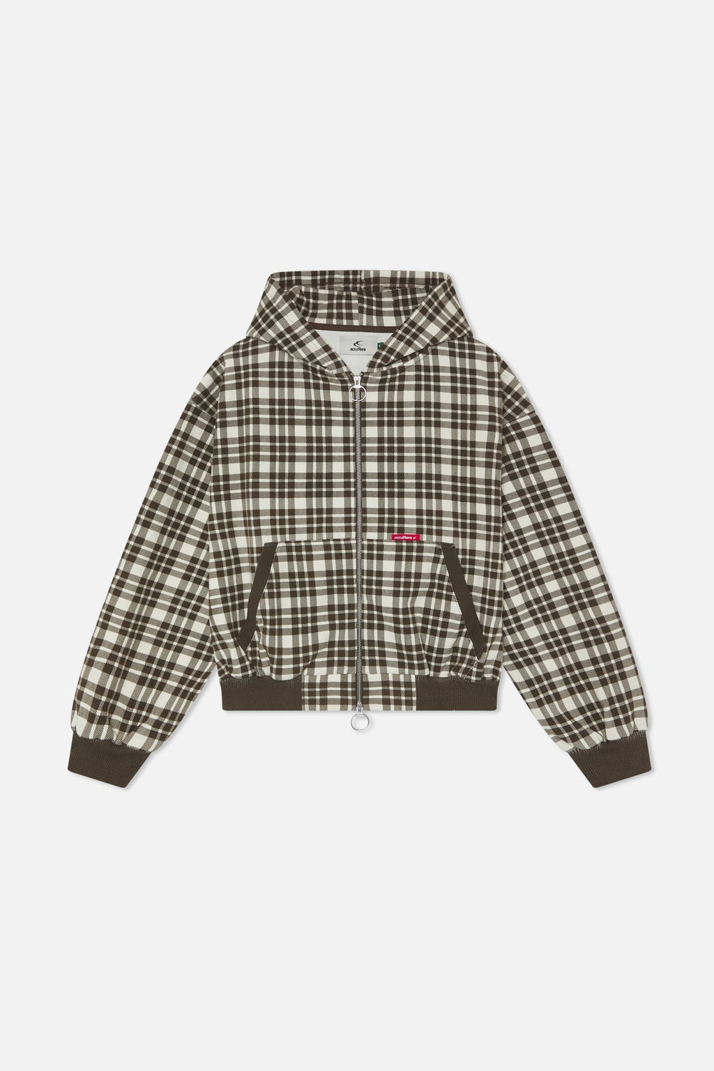 Scff Brown Checks Zipper