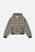 Scff Brown Checks Zipper