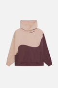 Double color Hoodie Burgundy
