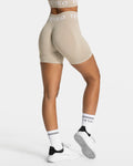 Signature Covert Scrunch Shorts "Latte"