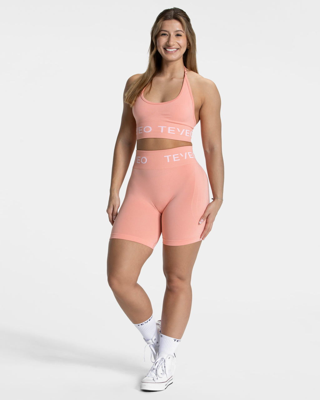 Signature Covert Scrunch Shorts "Peach"