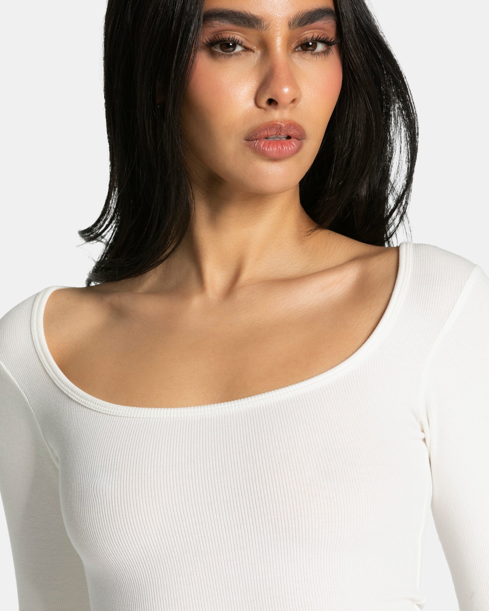 Soft Ribbed Longsleeve "Off White"