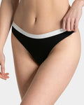 Soft Ribbed Tanga "Schwarz"