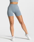 Statement Scrunch Shorts "Stahlblau"