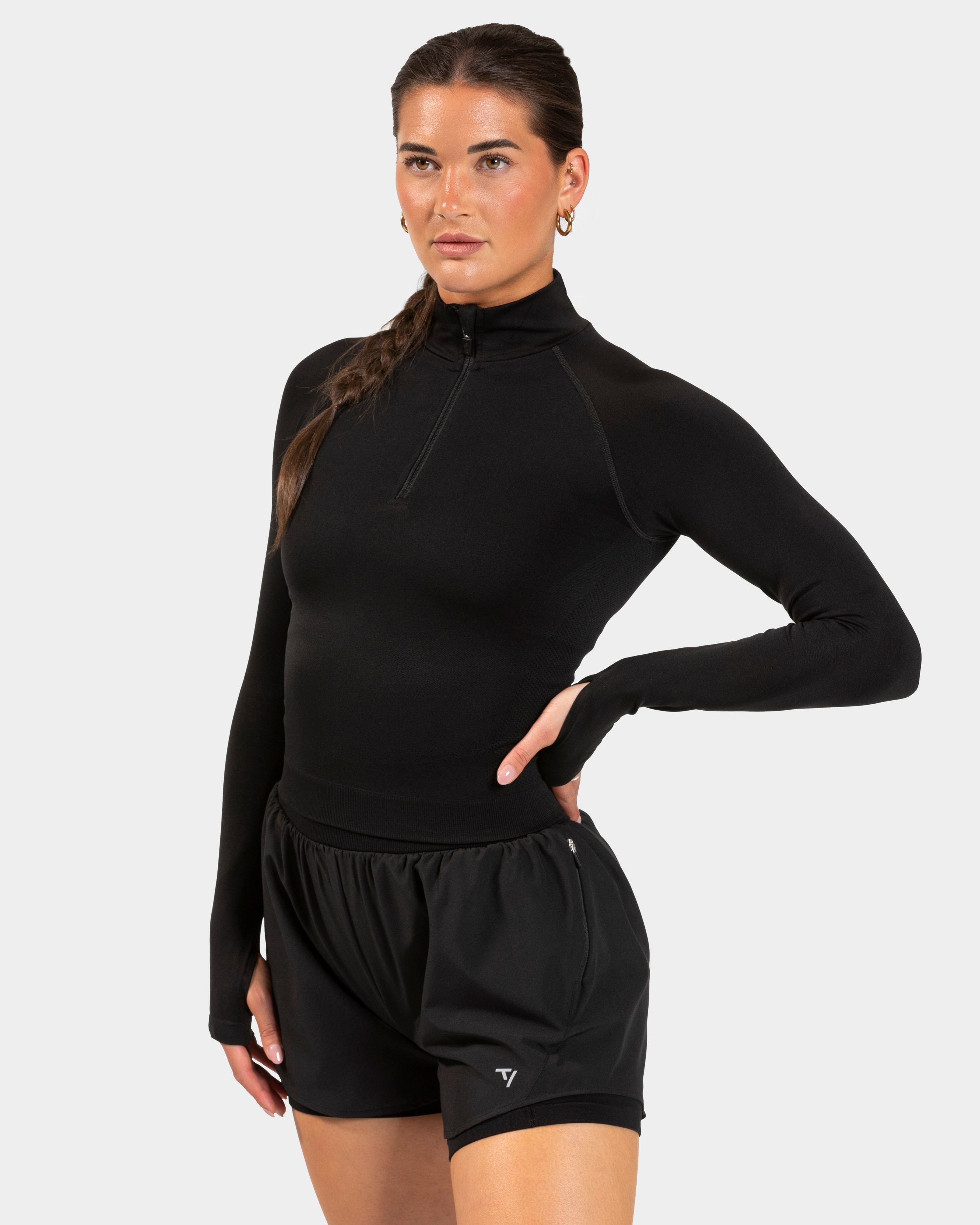 END Running Half Zip "Schwarz"
