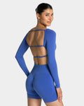 Femme Backless Longsleeve "Royalblau"