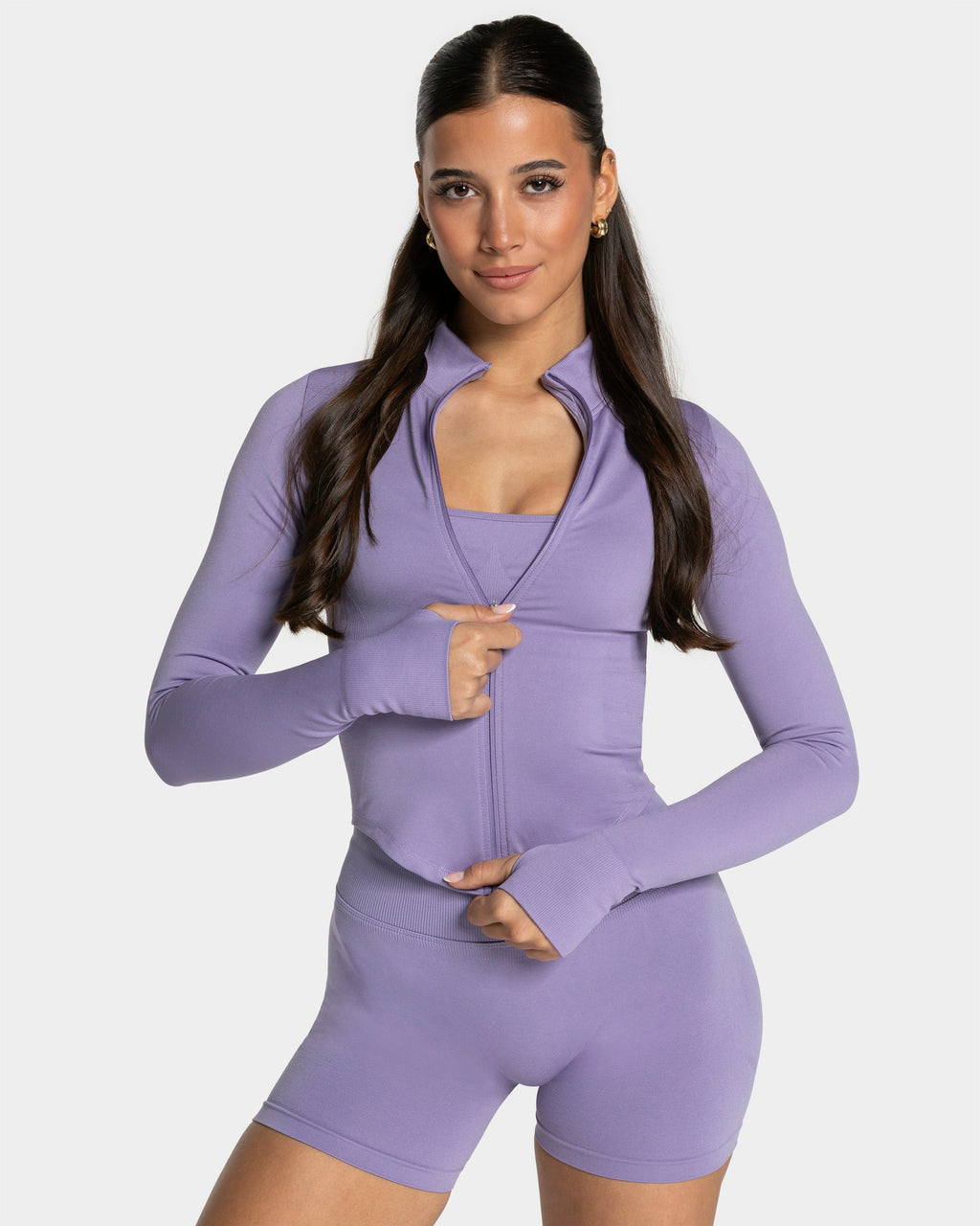 Femme Shaping Zip Jacke "Lavendel"