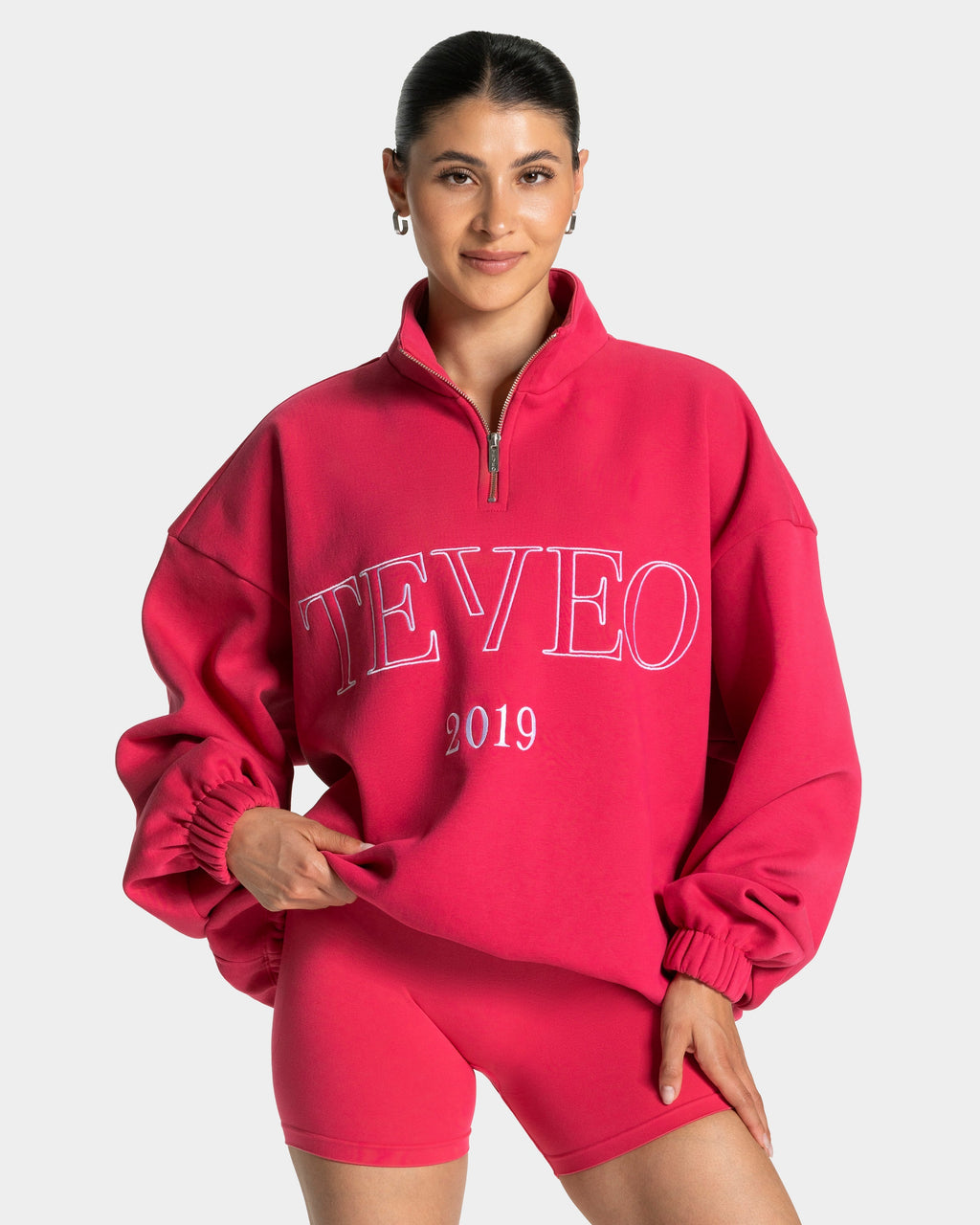 Femme Half Zip Sweater "Berry"