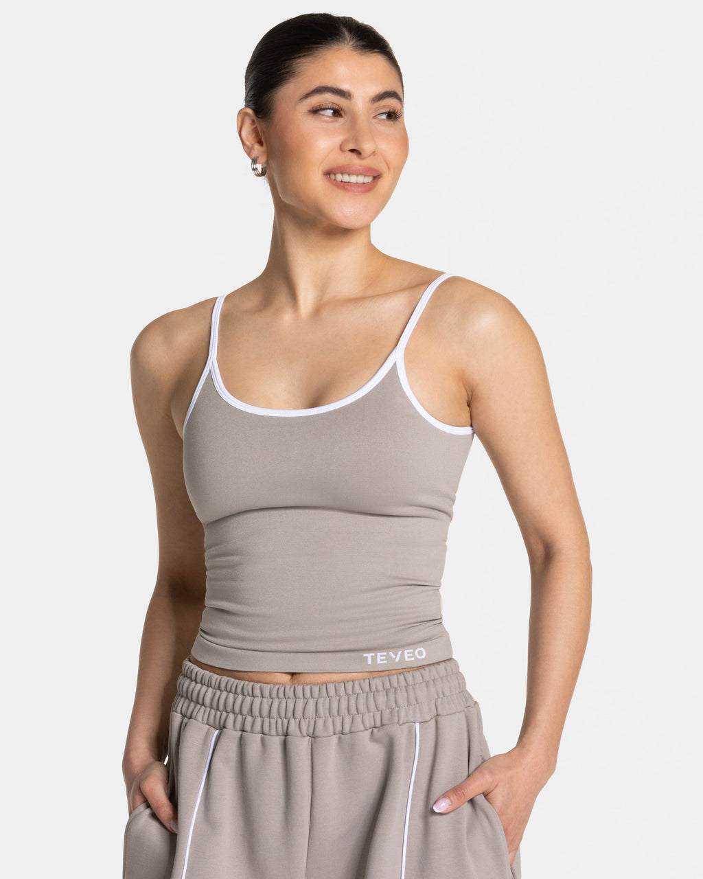 Contrastline Cami Top "Stone"
