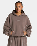 Contrastline Hooded Sweater "Mokka"