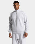 Contrastline Zip Sweater "Weiß Meliert - Weiß"