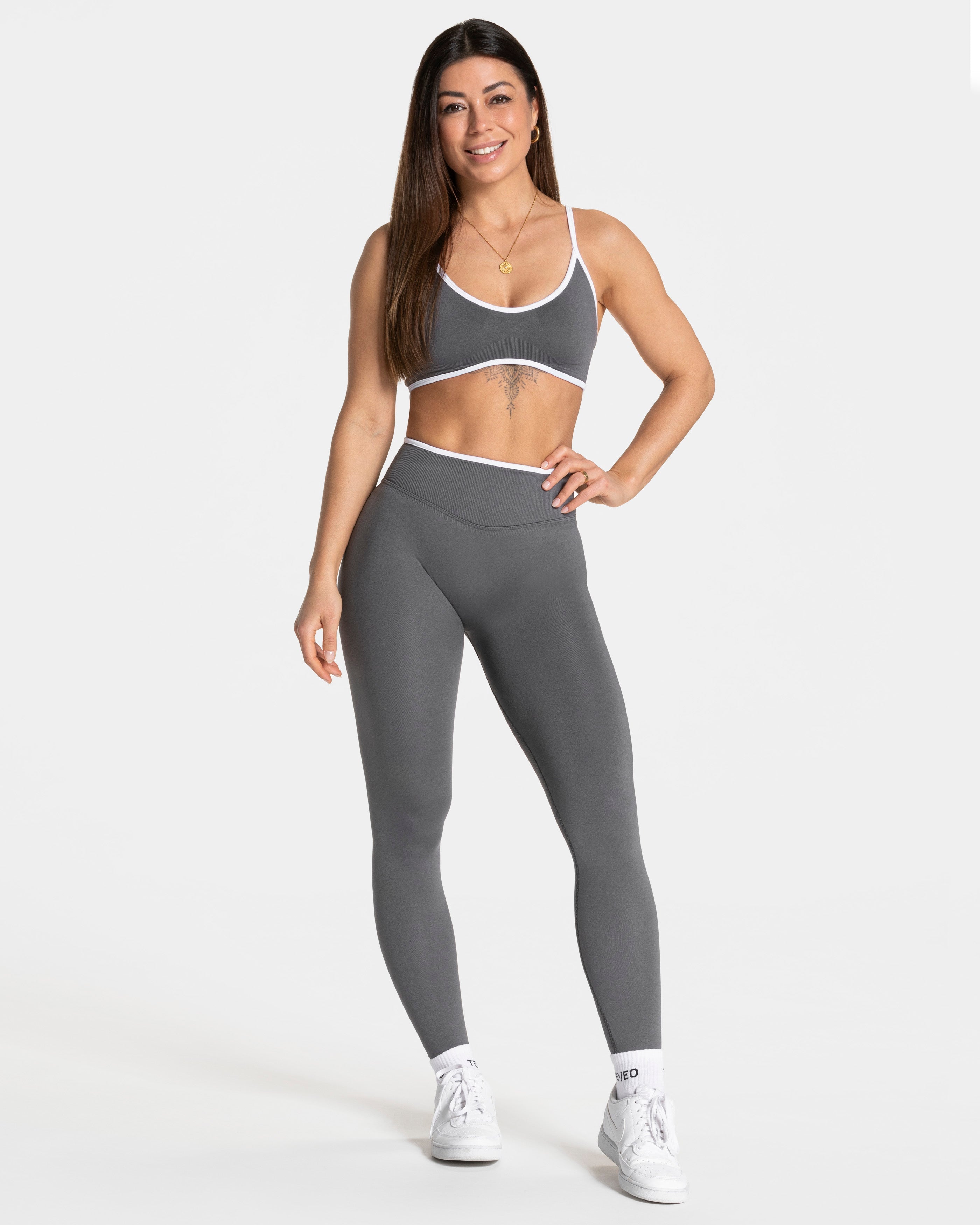 Contrastline Sculpt Scrunch Leggings "Graphit"