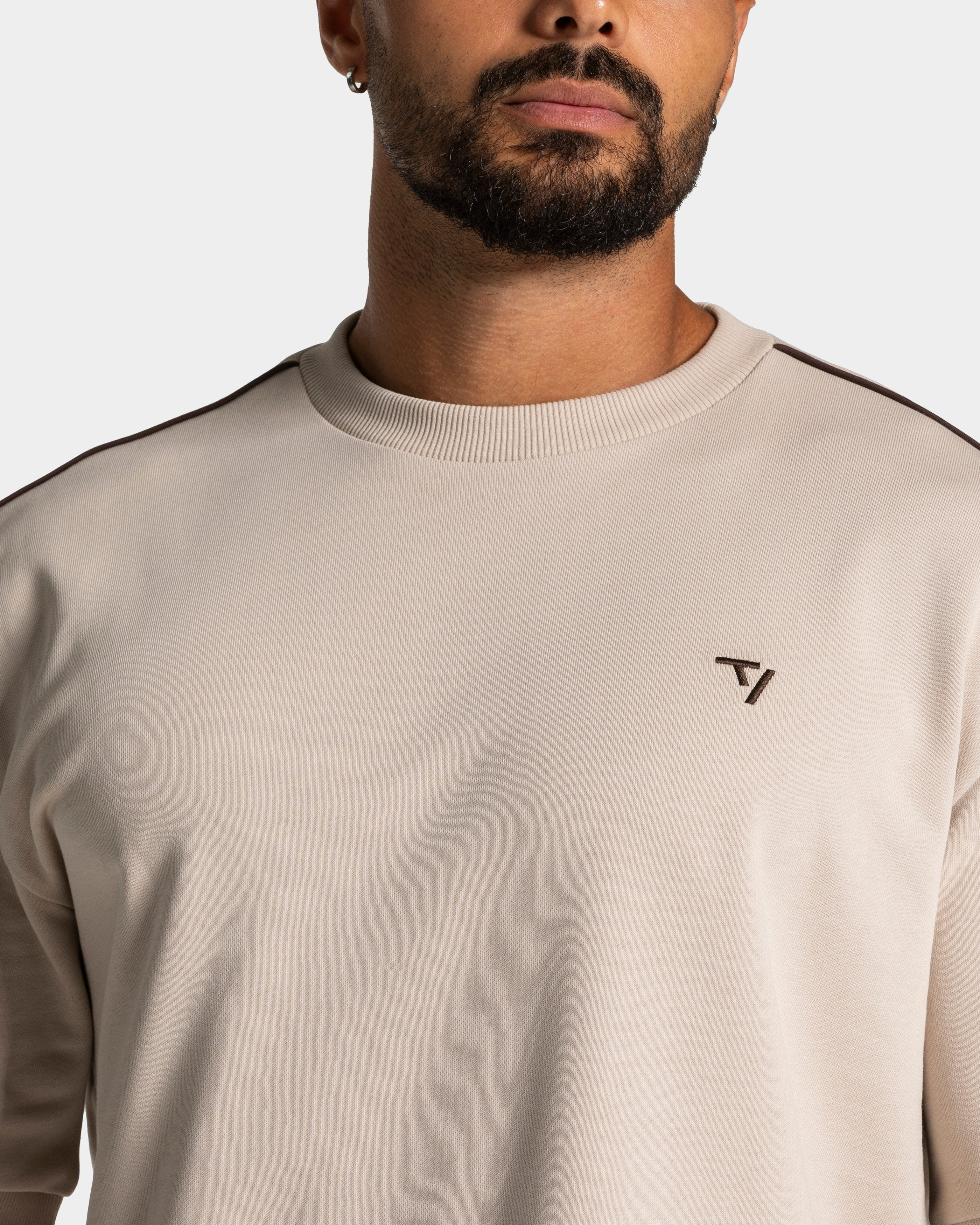 Contrastline Oversized T-Shirt "Cream"