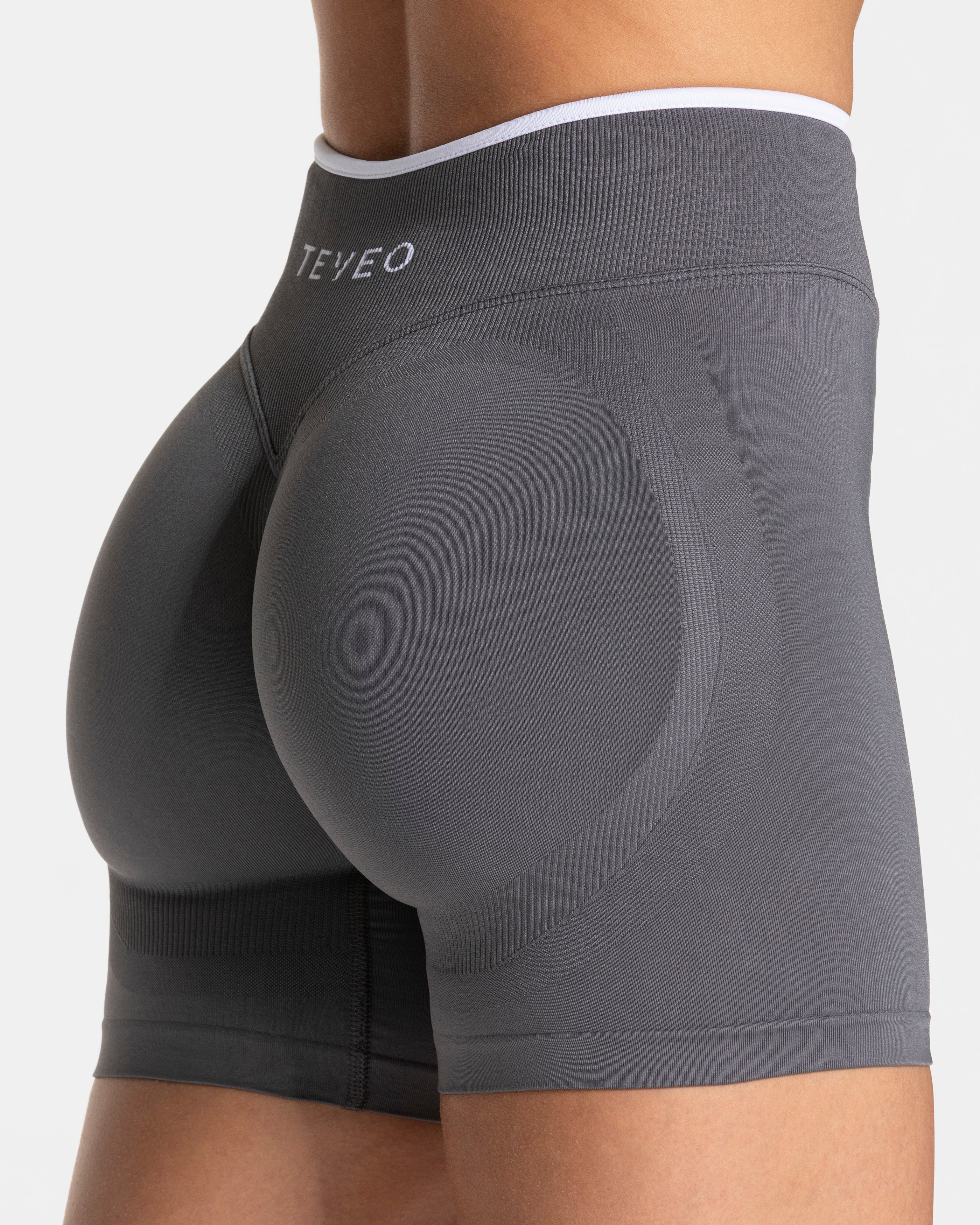 Contrastline Sculpt Scrunch Shorts "Graphit"
