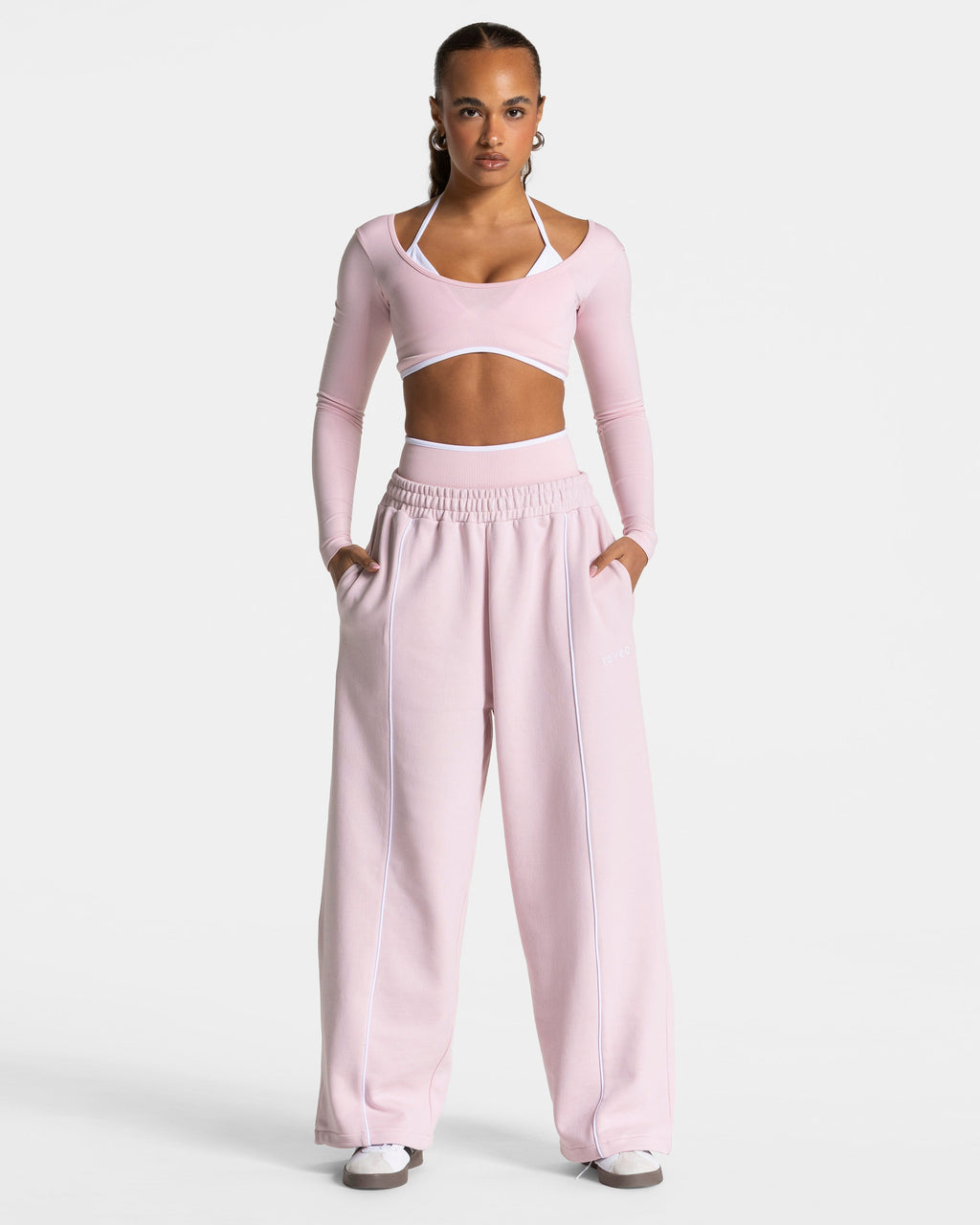 Contrastline Wide Leg Jogger "Rosa"