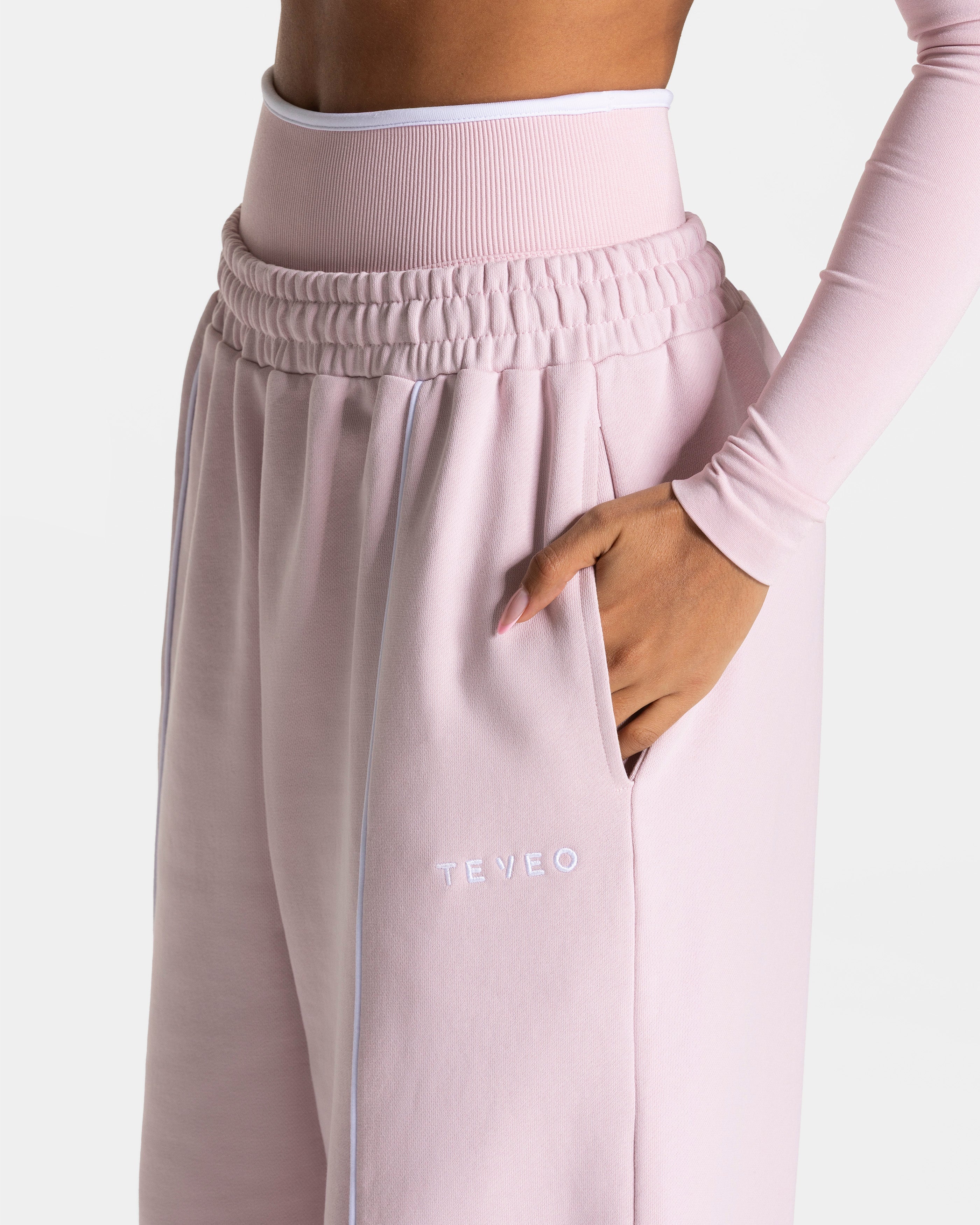 Contrastline Wide Leg Jogger "Rosa"