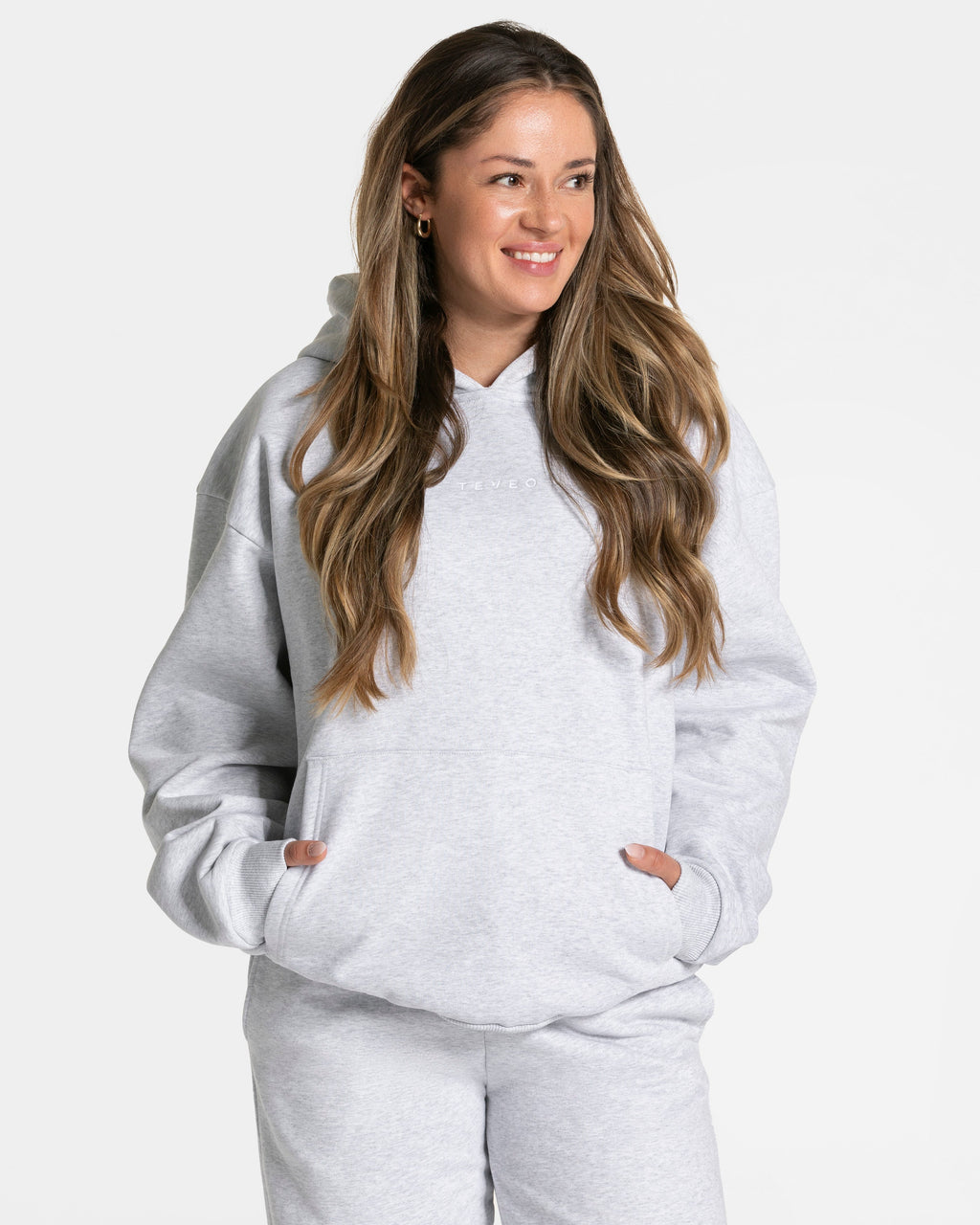 RI’VAIV Oversized Hoodie "Hellgrau"