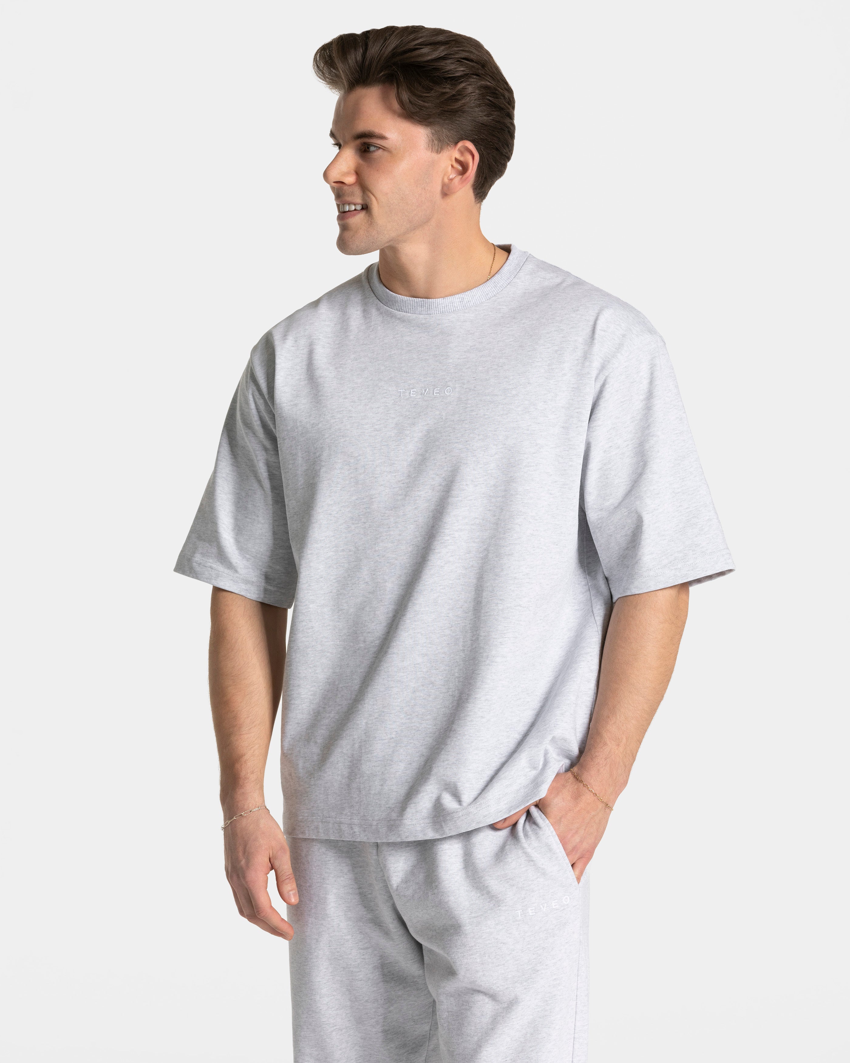 RI’VAIV Oversized T-Shirt "Hellgrau"
