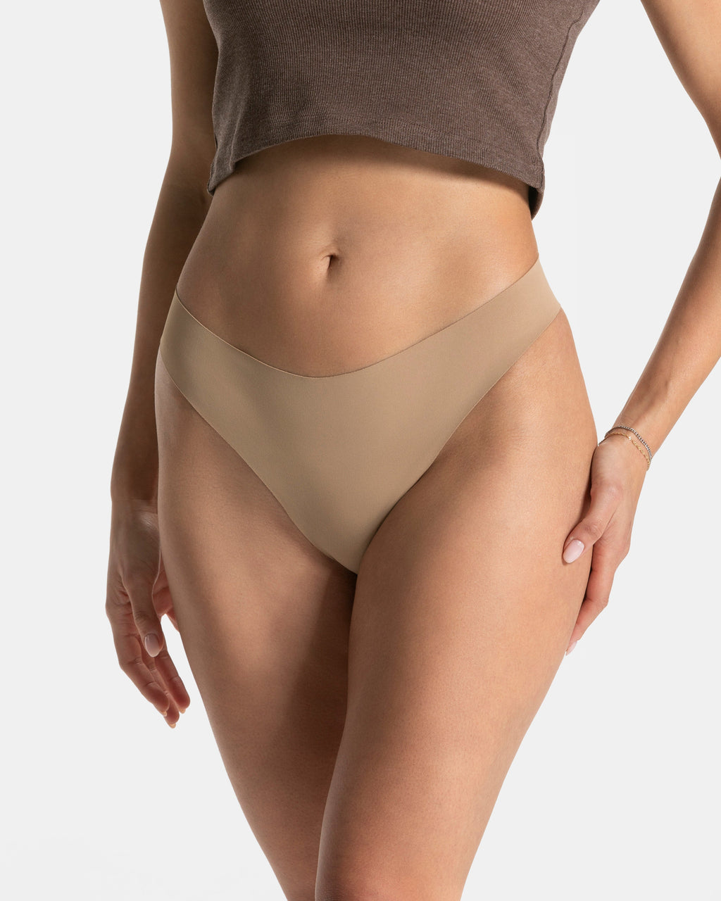 Seamless Padded Tanga (2er-Pack) "Karamell"