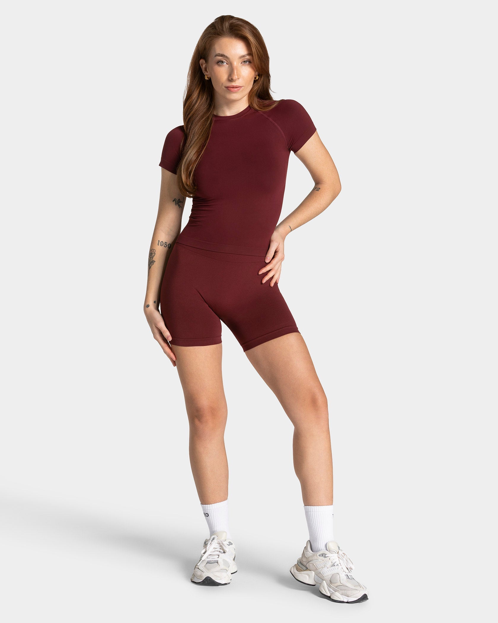 Timeless Pro Covert Scrunch Short "Weinrot"
