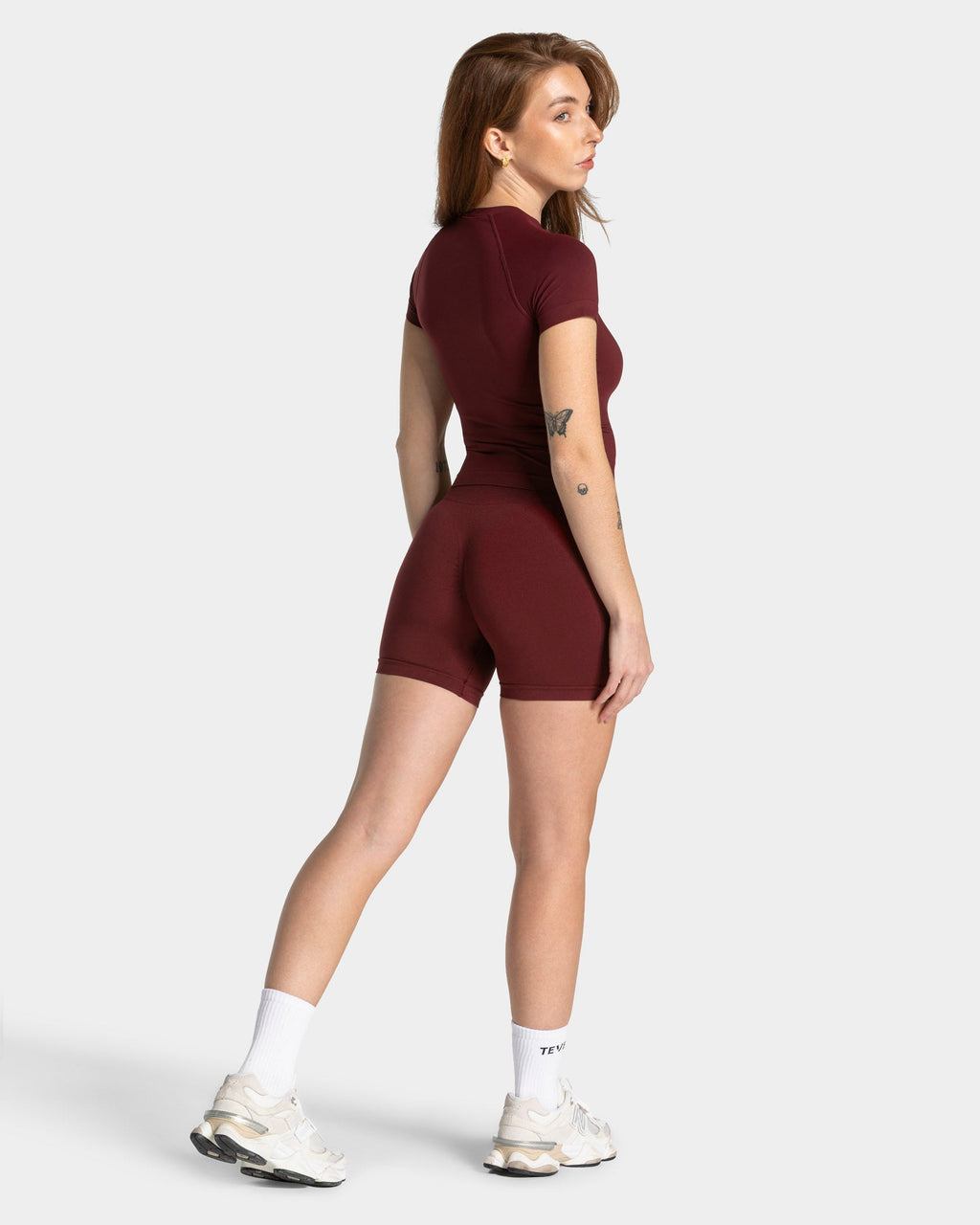 Timeless Pro Covert Scrunch Short "Weinrot"