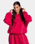 Contrastline Hooded Sweater "Raspberry"