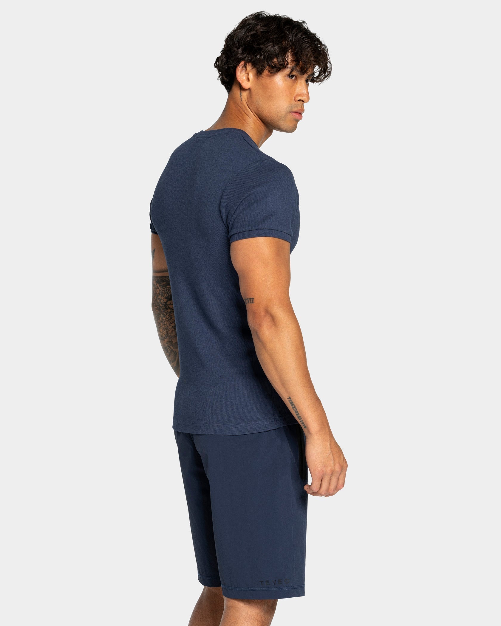 Workout Ribbed T-Shirt "Midnight"