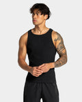 Workout Ribbed Tank "Schwarz"