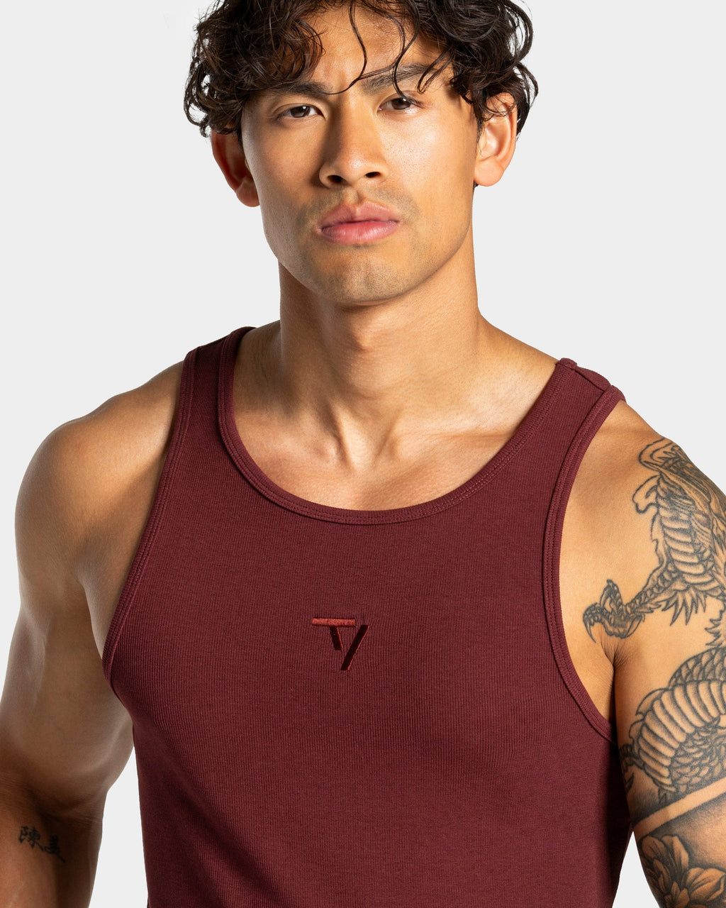 Workout Ribbed Tank "Merlot"