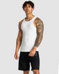 Workout Ribbed Tank "Weiß"