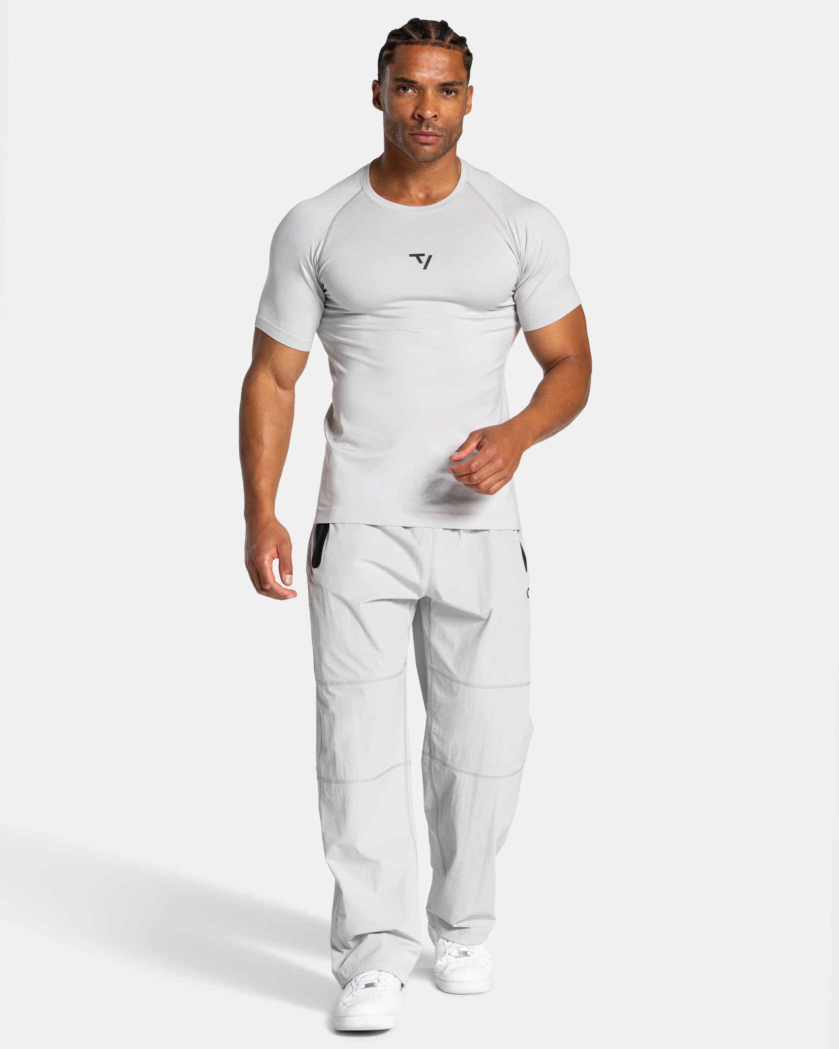 Workout Seamless T-Shirt "Hellgrau"