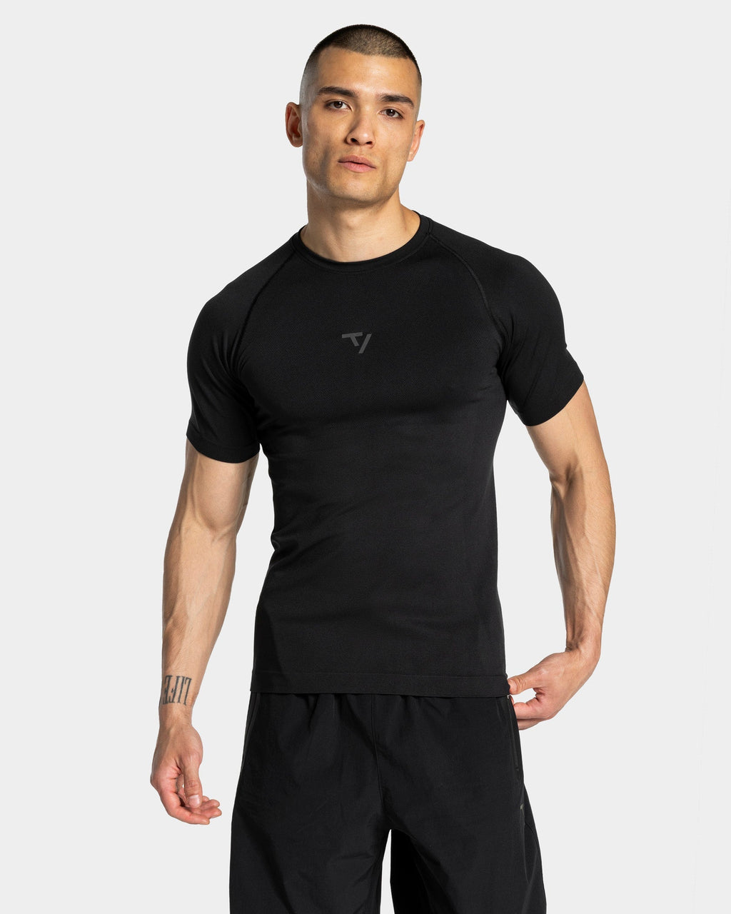 Workout Seamless T-Shirt "Schwarz - Anthrazit"