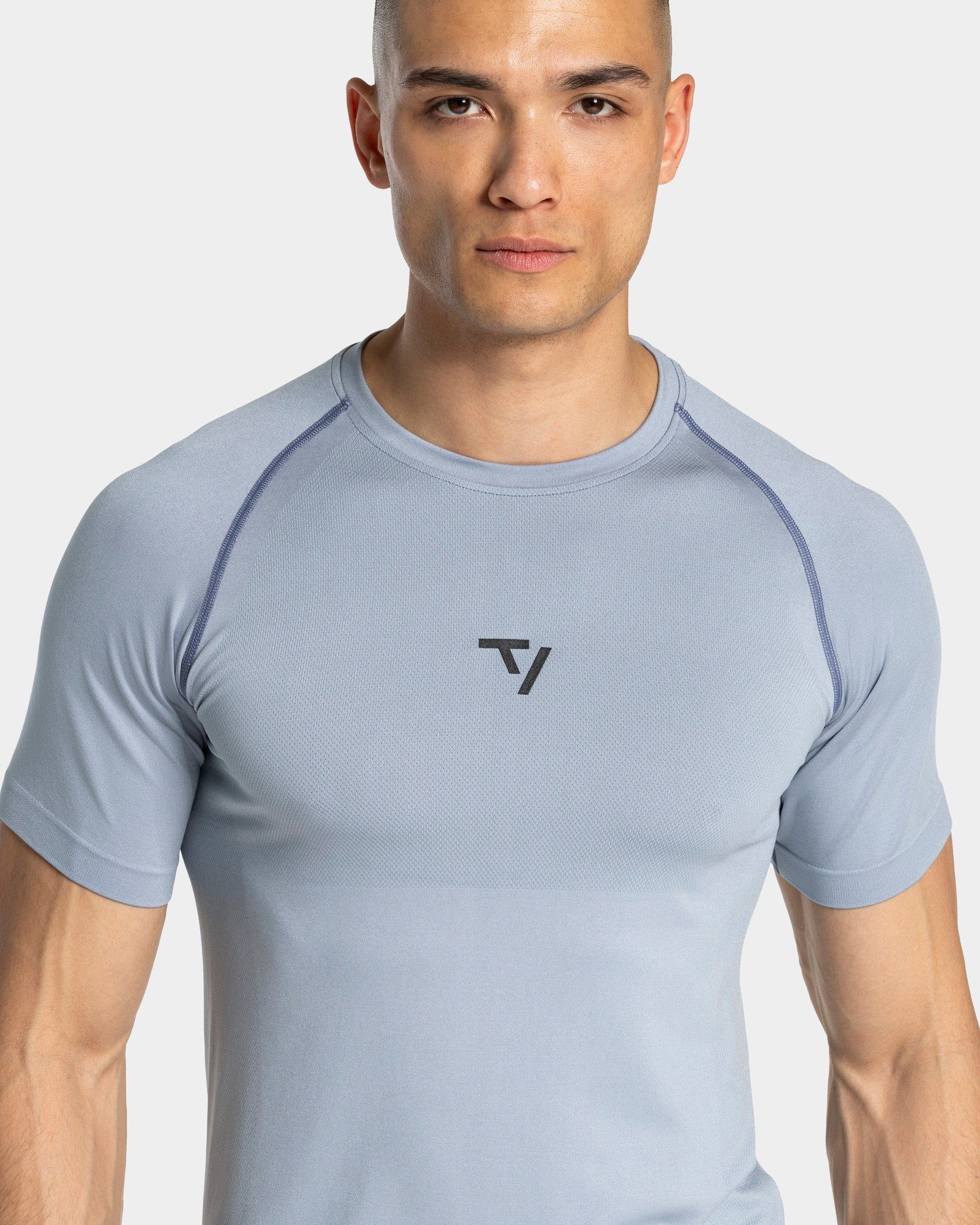 Workout Seamless T-Shirt "Stahlblau"
