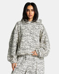 Contrastline Hooded Sweater "Zebra Off White"