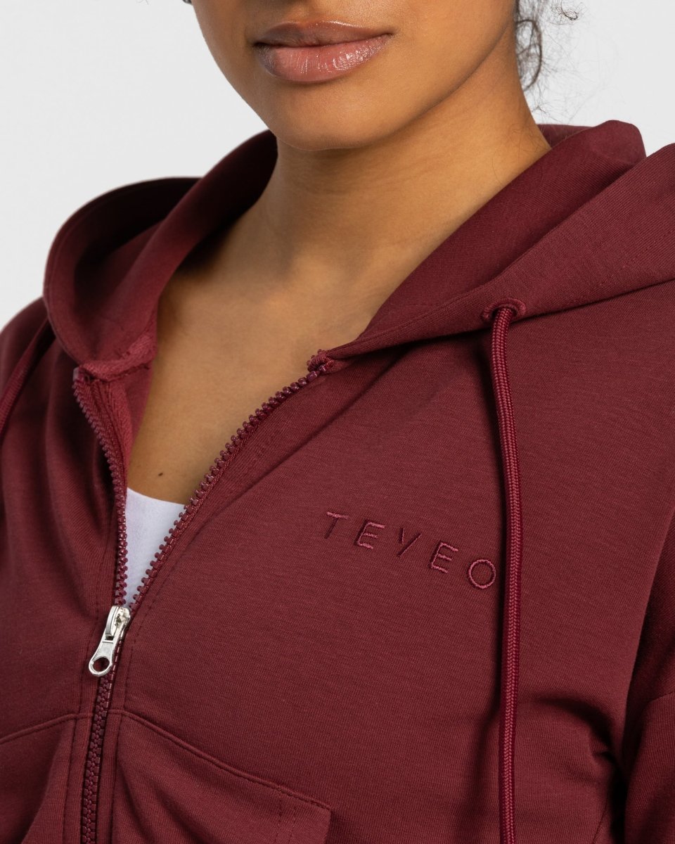 Classic Zip Hoodie "Weinrot"