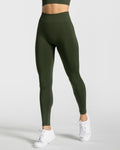Timeless Scrunch Leggings "Khaki" - TEVEO