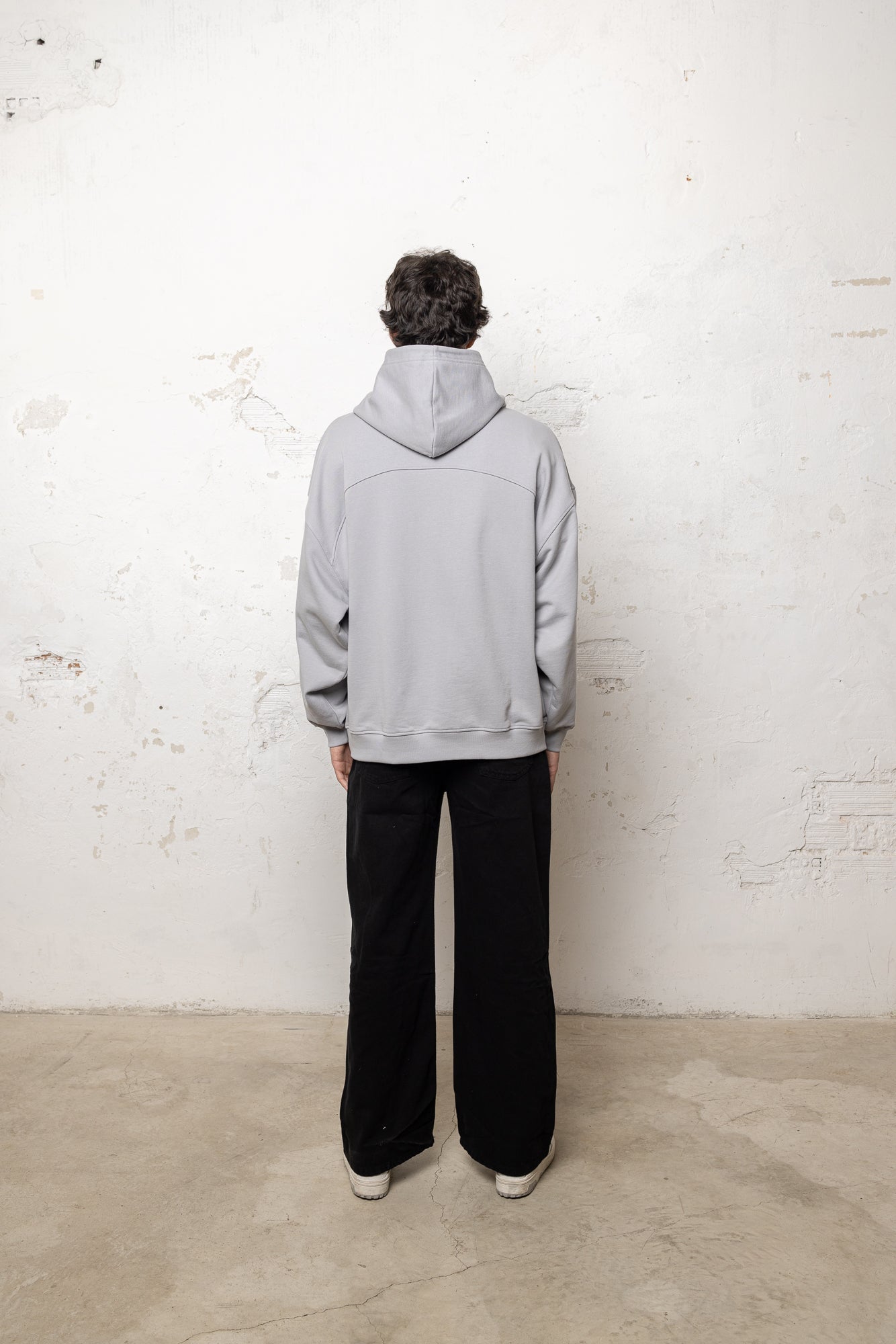 Stitching Hoodie Grey